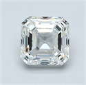 Natural Diamond 1.23 Carats, Asscher with  Cut, I Color, VS1 Clarity and Certified by GIA