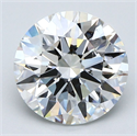 Natural Diamond 4.08 Carats, Round with Excellent Cut, G Color, SI1 Clarity and Certified by GIA