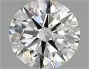 Natural Diamond 0.61 Carats, Round with Excellent Cut, F Color, SI1 Clarity and Certified by GIA