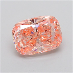 Picture of Lab Grown Diamond 3.09 Carats, CUSHION MODIFIED with  Cut, Fancy Intense Pink Color, VVS2 Clarity and Certified by IGI