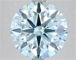 Picture of Lab Grown Diamond 4.57 Carats, Round with Ideal Cut, Fancy Vivid Blue Color, VS2 Clarity and Certified by IGI