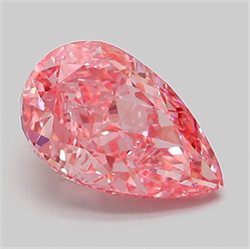 Picture of Lab Grown Diamond 2.09 Carats, Pear with  Cut, Fancy Vivid Pink Color, VVS2 Clarity and Certified by IGI