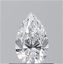Diamante Natural 0.51 quilates, De pera , Color D, claridad SI2 y certificado GIA