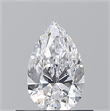 Diamante Natural 0.51 quilates, De pera , Color D, claridad SI2 y certificado GIA