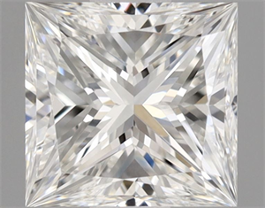 Picture of Natural Diamond 0.60 Carats, Princess with  Cut, F Color, VVS1 Clarity and Certified by GIA