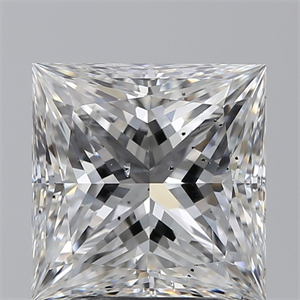 Foto Diamante Natural 3.04 quilates, Princesa , Color F, claridad SI2 y certificado GIA de