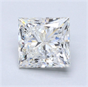 Natural Diamond 1.71 Carats, Princess with  Cut, H Color, VS2 Clarity and Certified by GIA