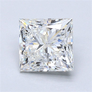 Picture of Natural Diamond 1.71 Carats, Princess with  Cut, H Color, VS2 Clarity and Certified by GIA