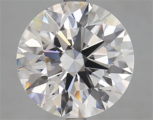 Picture of Lab Grown Diamond 2.52 Carats, Round with Excellent Cut, F Color, VVS2 Clarity and Certified by IGI