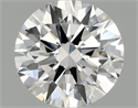 Lab Grown Diamond 1.51 Carats, Round with Ideal Cut, G Color, VS2 Clarity and Certified by IGI