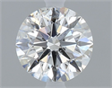 Natural Diamond 0.50 Carats, Round with Excellent Cut, F Color, SI1 Clarity and Certified by GIA
