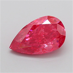 Picture of Lab Grown Diamond 2.07 Carats, Pear with  Cut, Fancy Vivid Pink Color, VS2 Clarity and Certified by IGI