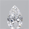 Natural Diamond 0.71 Carats, Pear with  Cut, D Color, VS2 Clarity and Certified by GIA