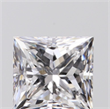 Natural Diamond 0.90 Carats, Princess with  Cut, D Color, SI1 Clarity and Certified by GIA