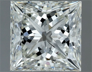 Picture of Natural Diamond 1.04 Carats, Princess with  Cut, H Color, VVS2 Clarity and Certified by IGI