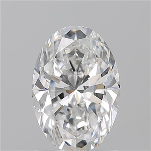 Picture of Natural Diamond 1.50 Carats, Oval with  Cut, E Color, SI1 Clarity and Certified by GIA