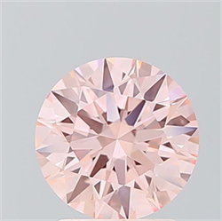 Picture of Lab Grown Diamond 1.55 Carats, Round with Ideal Cut, Fancy Vivid Pink Color, VS1 Clarity and Certified by IGI