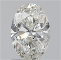 Natural Diamond 0.90 Carats, Oval with  Cut, H Color, VS1 Clarity and Certified by GIA