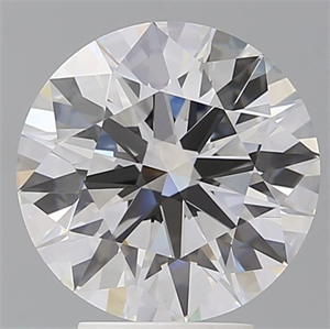 Picture of Lab Grown Diamond 4.03 Carats, Round with Excellent Cut, E Color, VVS2 Clarity and Certified by IGI