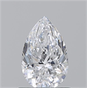 Natural Diamond 0.90 Carats, Pear with  Cut, D Color, SI1 Clarity and Certified by GIA
