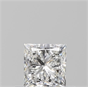 Natural Diamond 0.50 Carats, Princess with  Cut, F Color, VS2 Clarity and Certified by GIA