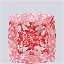 Picture of Lab Grown Diamond 5.10 Carats, CUSHION MODIFIED with  Cut, Fancy Vivid Pink Color, VS1 Clarity and Certified by IGI