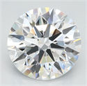 Lab Grown Diamond 3.00 Carats, Round with Ideal Cut, D Color, IF Clarity and Certified by IGI