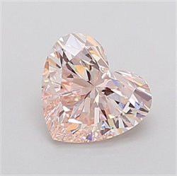 Picture of Lab Grown Diamond 1.65 Carats, Heart with  Cut, Fancy Pink Color, VS2 Clarity and Certified by IGI