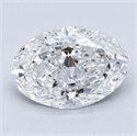 Diamante Natural 3.23 quilates, Ovalado , Color E, claridad VS2 y certificado GIA