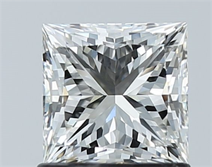 Foto Diamante Natural 1.07 quilates, Princesa , Color I, claridad VS2 y certificado GIA de