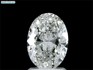 Picture of Natural Diamond 2.01 Carats, Oval with  Cut, H Color, SI1 Clarity and Certified by GIA