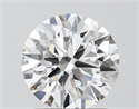 Lab Grown Diamond 1.51 Carats, Round with Ideal Cut, E Color, VVS2 Clarity and Certified by IGI