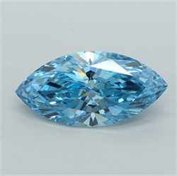 Picture of Lab Grown Diamond 2.05 Carats, Marquise with  Cut, Fancy Vivid Blue Color, VVS1 Clarity and Certified by IGI