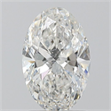 Natural Diamond 1.20 Carats, Oval with  Cut, G Color, I1 Clarity and Certified by GIA