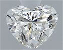 Natural Diamond 0.50 Carats, Heart with  Cut, I Color, SI1 Clarity and Certified by GIA