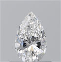 Natural Diamond 0.50 Carats, Pear with  Cut, E Color, VS2 Clarity and Certified by GIA