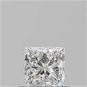 Natural Diamond 0.52 Carats, Princess with  Cut, F Color, VVS1 Clarity and Certified by GIA