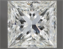 Natural Diamond 2.51 Carats, Princess with  Cut, J Color, VVS1 Clarity and Certified by GIA