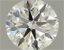 Natural Diamond 0.71 Carats, Round with Excellent Cut, J Color, IF Clarity and Certified by GIA
