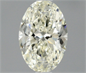 Natural Diamond 0.50 Carats, Oval with  Cut, J Color, VVS2 Clarity and Certified by IGI