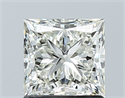 Natural Diamond 1.32 Carats, Princess with  Cut, I Color, VS2 Clarity and Certified by IGI