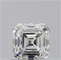 Natural Diamond 0.90 Carats, Asscher with  Cut, I Color, IF Clarity and Certified by GIA
