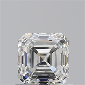 Picture of Natural Diamond 0.90 Carats, Asscher with  Cut, I Color, IF Clarity and Certified by GIA
