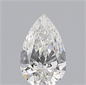 Natural Diamond 0.50 Carats, Pear with  Cut, F Color, VVS1 Clarity and Certified by GIA