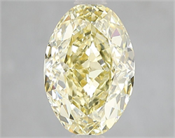 Picture of Lab Grown Diamond 2.73 Carats, Oval with  Cut, Fancy Intense Yellow Color, VS1 Clarity and Certified by IGI
