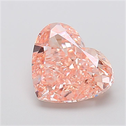 Picture of Lab Grown Diamond 4.05 Carats, Heart with  Cut, Fancy Intense Pink Color, VS1 Clarity and Certified by IGI