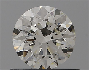 Picture of Natural Diamond 0.57 Carats, Round with Excellent Cut, J Color, VVS2 Clarity and Certified by GIA