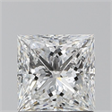 Natural Diamond 1.20 Carats, Princess with  Cut, E Color, SI1 Clarity and Certified by GIA