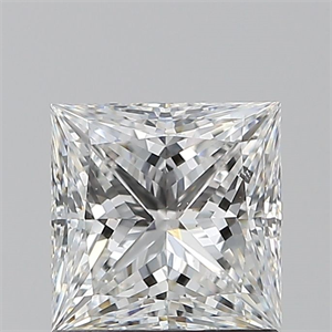 Picture of Natural Diamond 1.20 Carats, Princess with  Cut, E Color, SI1 Clarity and Certified by GIA