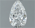 Natural Diamond 0.50 Carats, Pear with  Cut, E Color, VVS2 Clarity and Certified by GIA